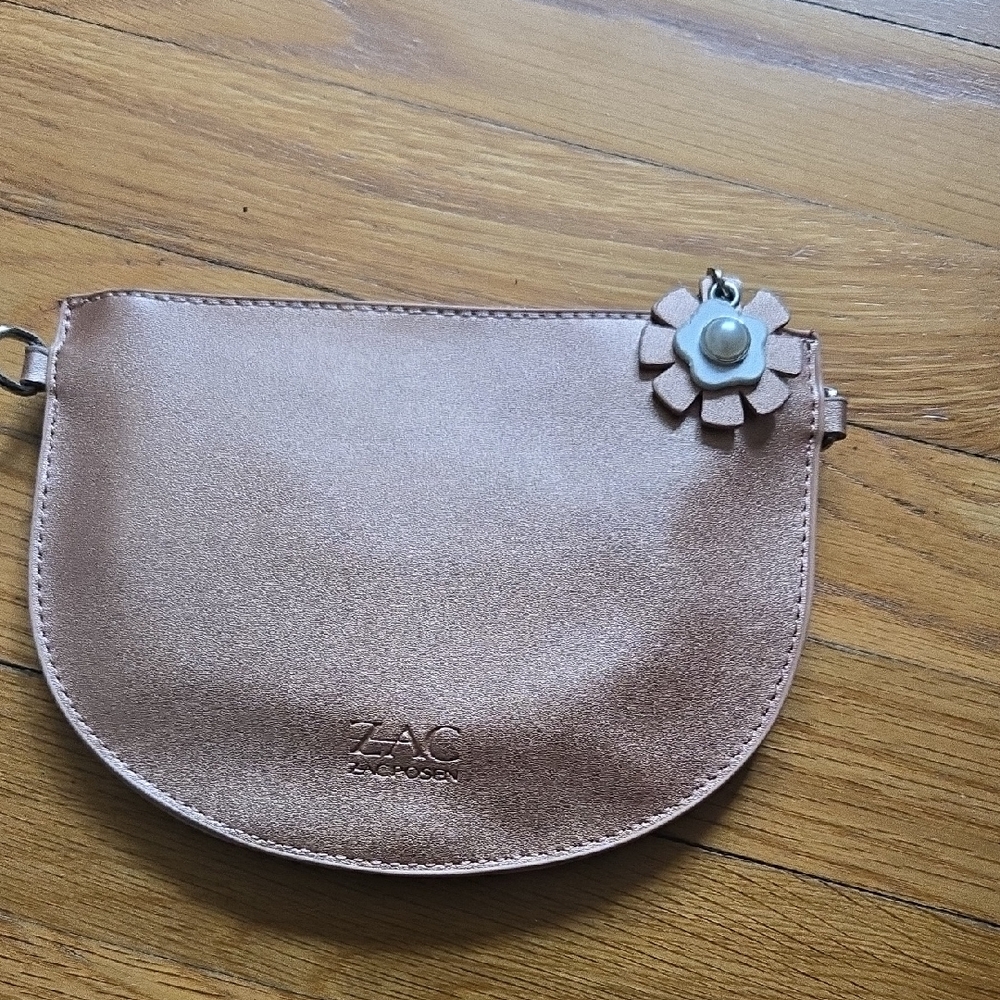 ZAC Zac Posen Metallic Rose Clutch